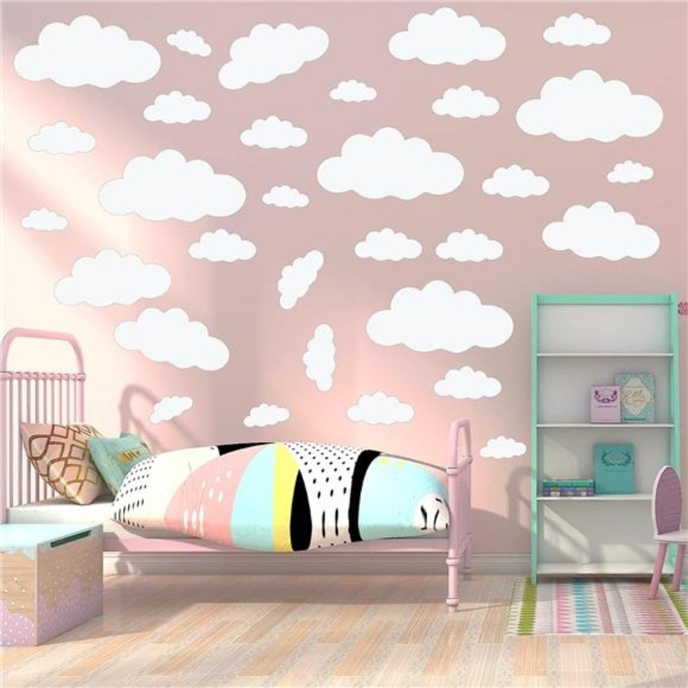 Big Clouds Wall Decals Removable DIY Large Vinyl Sticker Self Adhesive Wallpaper - Picture 4 of 6